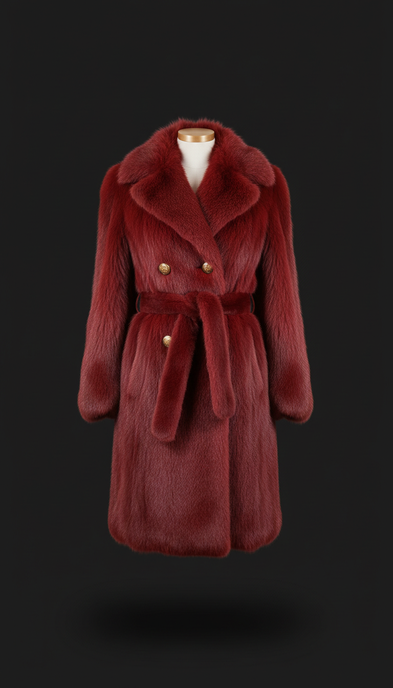Cropped Fox Fur Jacket